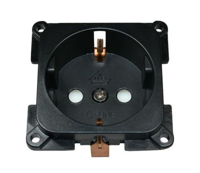 Gniazdo 230V C-line czarne - Haba