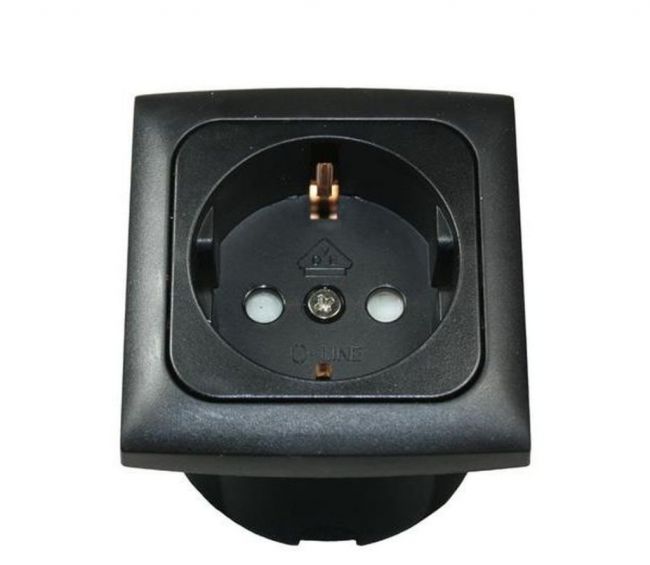 Gniazdo C-line + ramka + isobox czarny - Haba