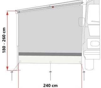 Ścianka przeciwsłoneczna do markizy boczna Sun View Side Caravanstore/XL - Fiamma
