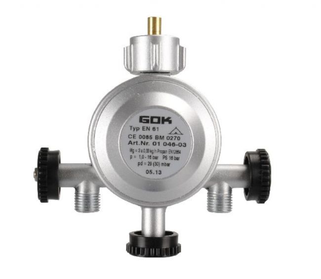 Reduktor 30 mbar - z potrójnym wyjściem