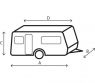 Pokrowiec na przyczepę kempingową Caravan Cover 12M 700-750 - Brunner