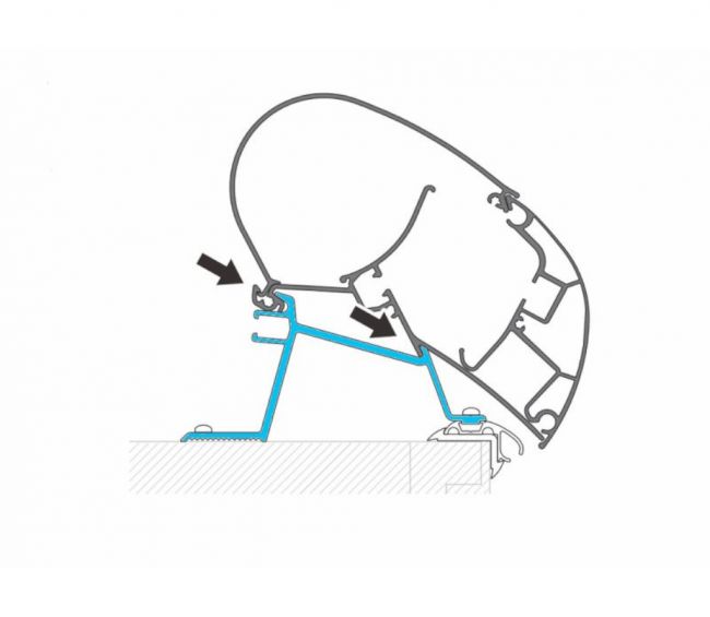 Adapter do markizy dachowej przyczepy Fendt Dethlefs 4,5 m - Dometic