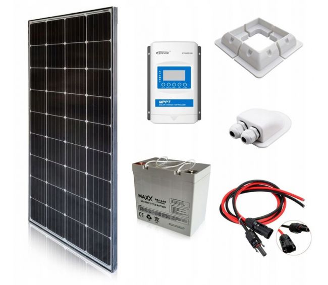 ZESTAW SOLARNY 190W/AKU 60AH KAMPER