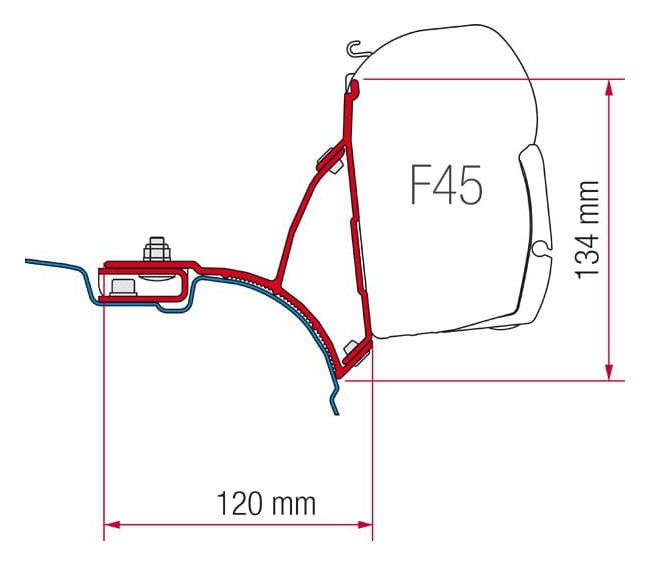Adapter do markizy F45S VW T5 i T6 Transporter Multivan - Fiamma