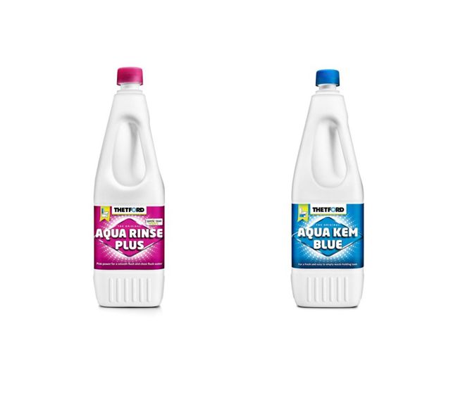 Zestaw płynów do toalet Aque Kem Blue 2l / Aqua Rinse Plus 1,5l Thetford